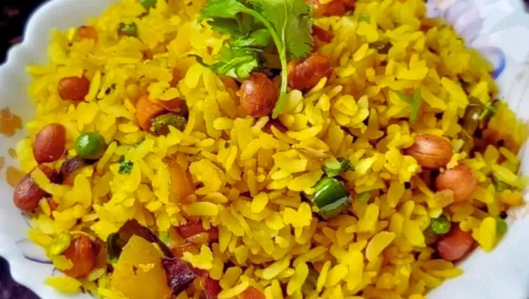 ঝাল ঝাল নিরামিষ চিঁড়ের পোলাও রেসিপি (Chirer Polao Recipe in Bengali)